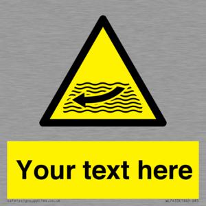 Custom Warning strong river flows